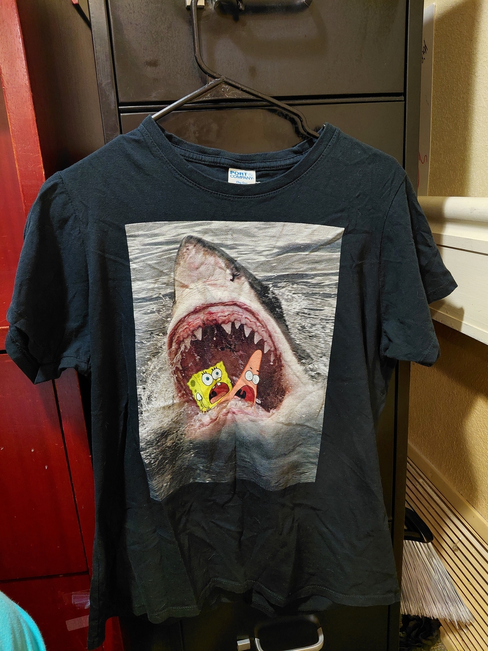 Nickelodeon Black SpongeBob & Patrick Shark Bite Graphic Tee
